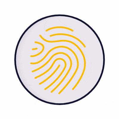 Animiertes Fingerprint-Icon