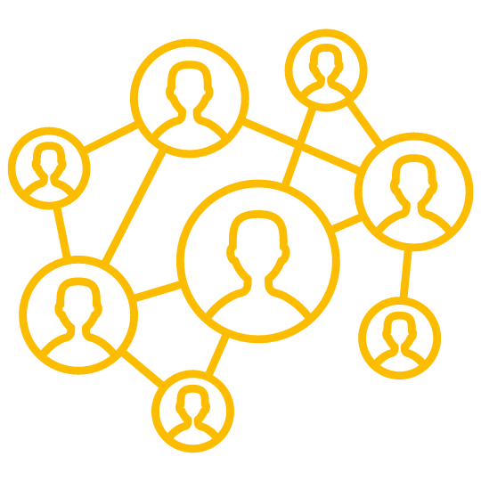 Icon with network of users